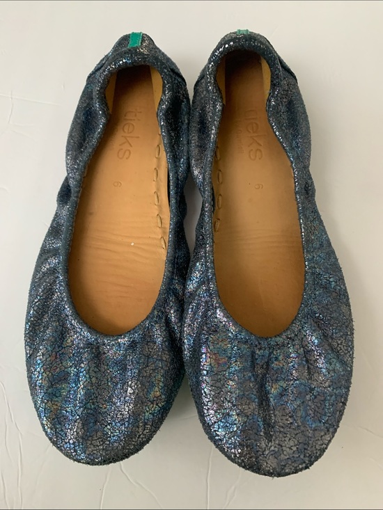 Tieks Shoes - Tieks Women's Iridescent blue Glitter Ballet Flats